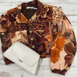 Floral Patchwork Jean Jacket